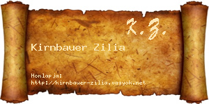 Kirnbauer Zilia névjegykártya