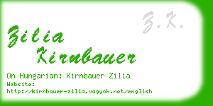 zilia kirnbauer business card